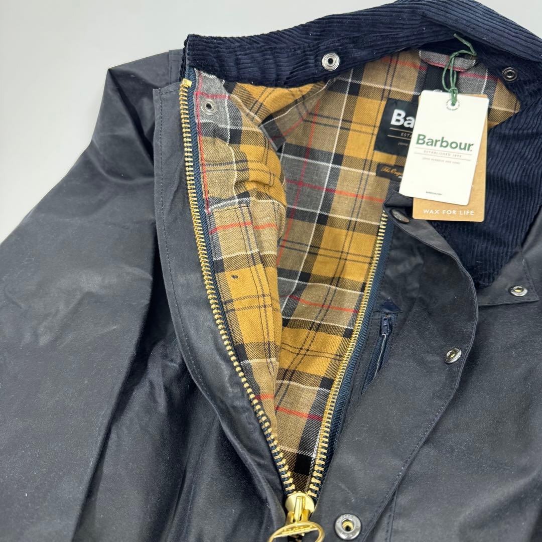 【ボタン取れあり】Barbour / BORDER WAX ネイビー サイズ40