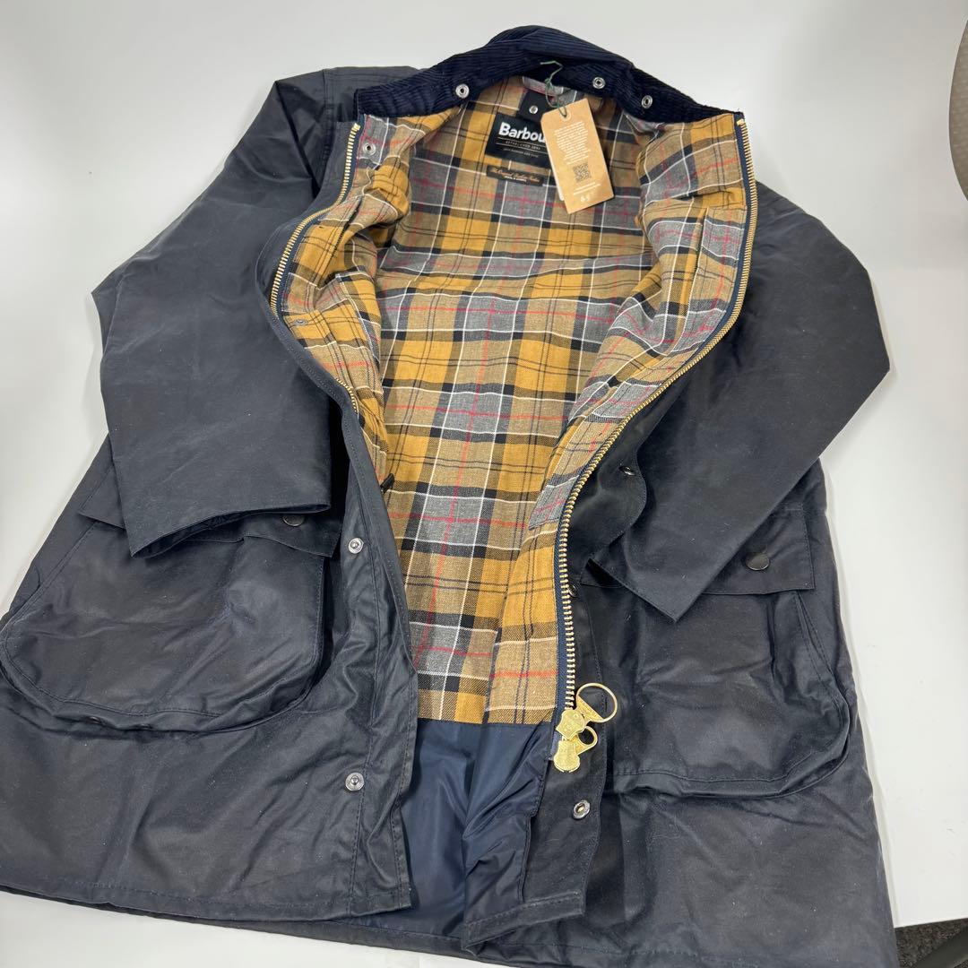 【ボタン取れあり】Barbour / BORDER WAX ネイビー サイズ40