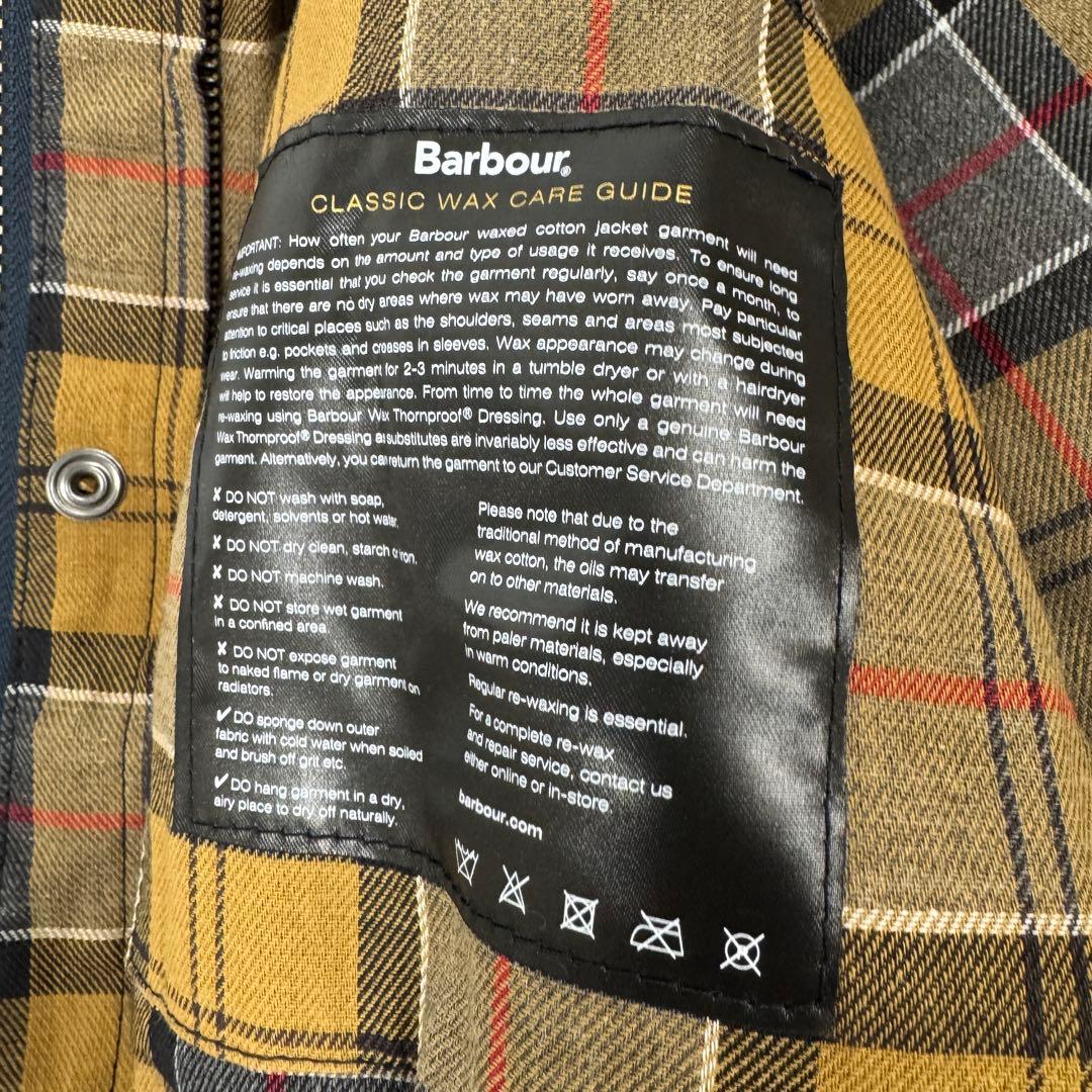【ボタン取れあり】Barbour / BORDER WAX ネイビー サイズ40