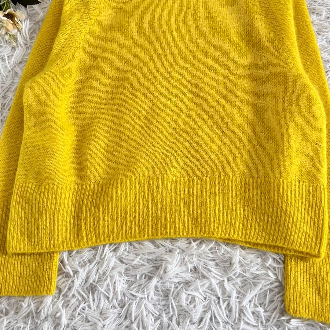 BLAMINK ブラミンク シルク カシミヤ クルーネック ニット イエロー