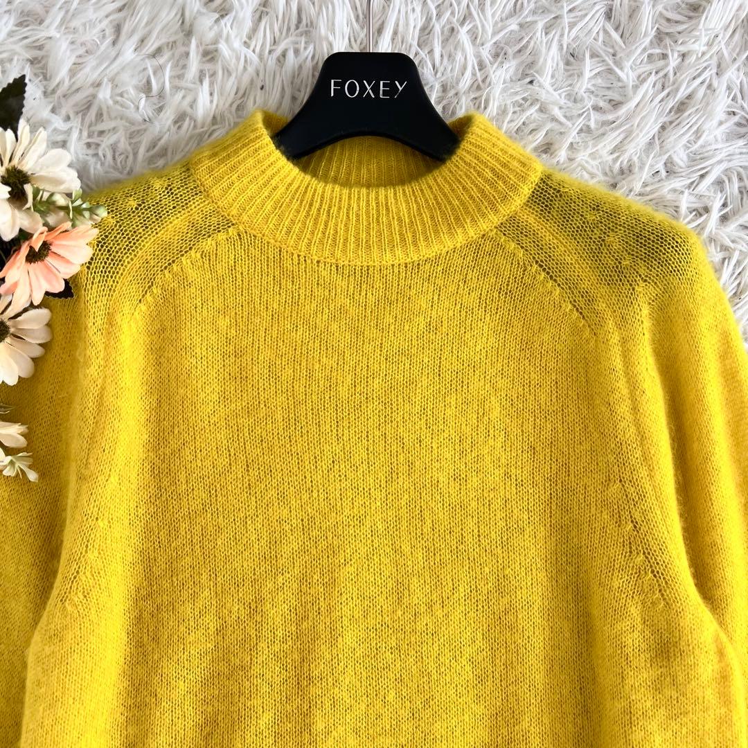 BLAMINK ブラミンク シルク カシミヤ クルーネック ニット イエロー