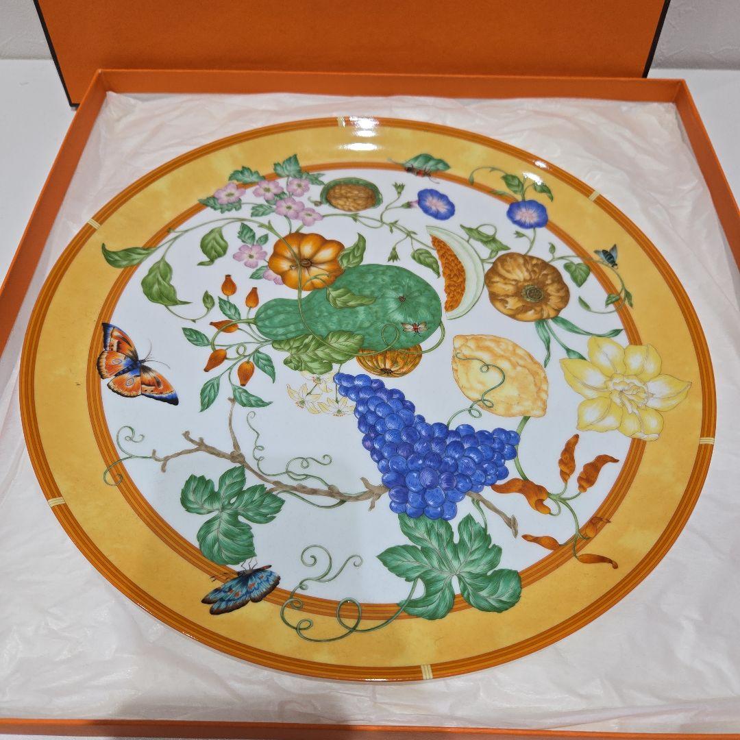 エルメス フルーツ花デザイン トレイ