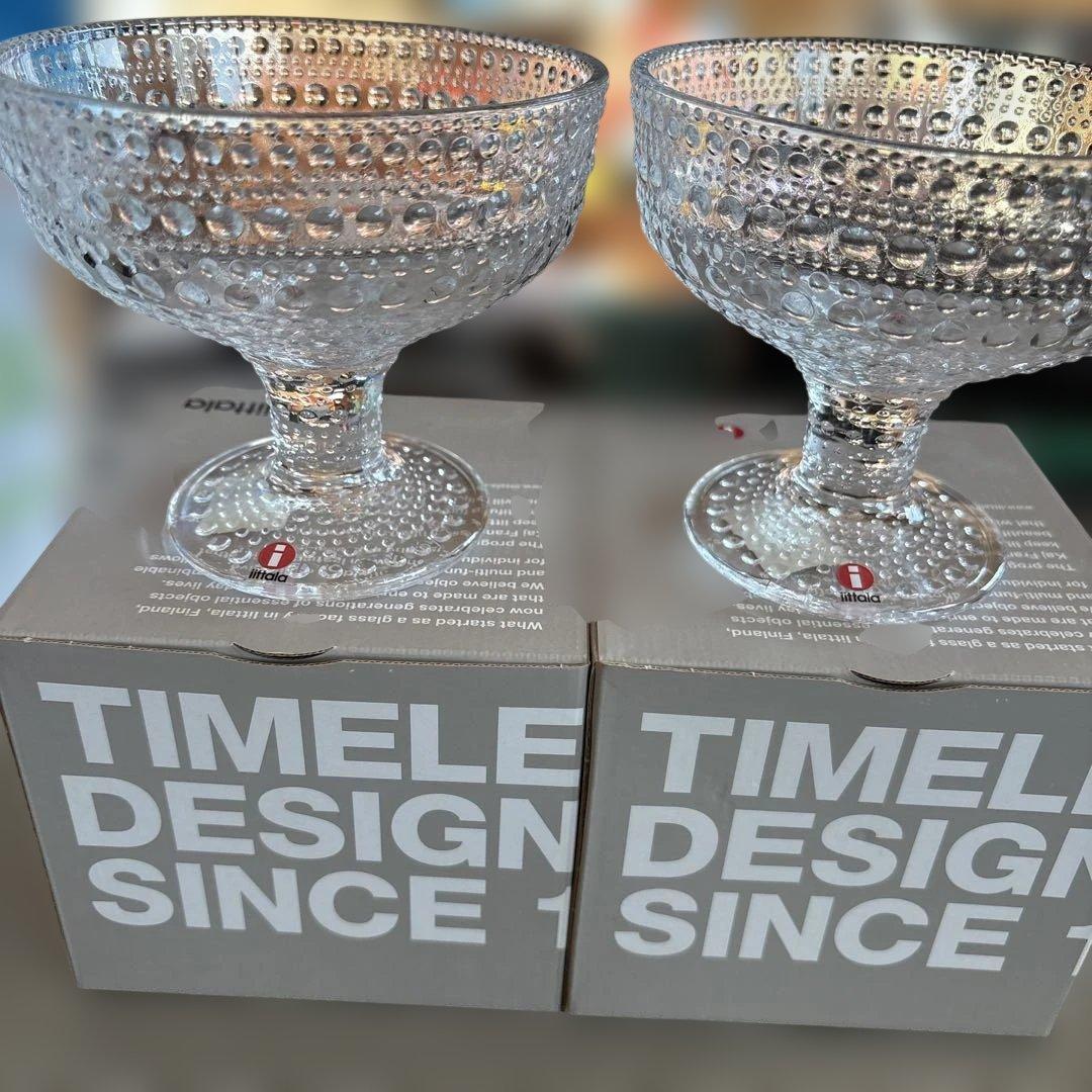 (新品) イッタラ　カステヘルミ　スタンドボウル　クリア　２個セット