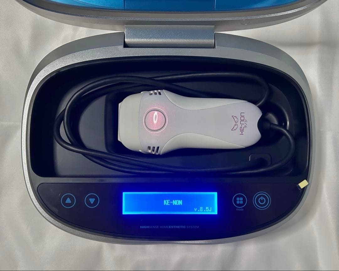 ケノン ver8.5 脱毛器 本体 美顔カートリッジ付 残数多 美品 動作確認済