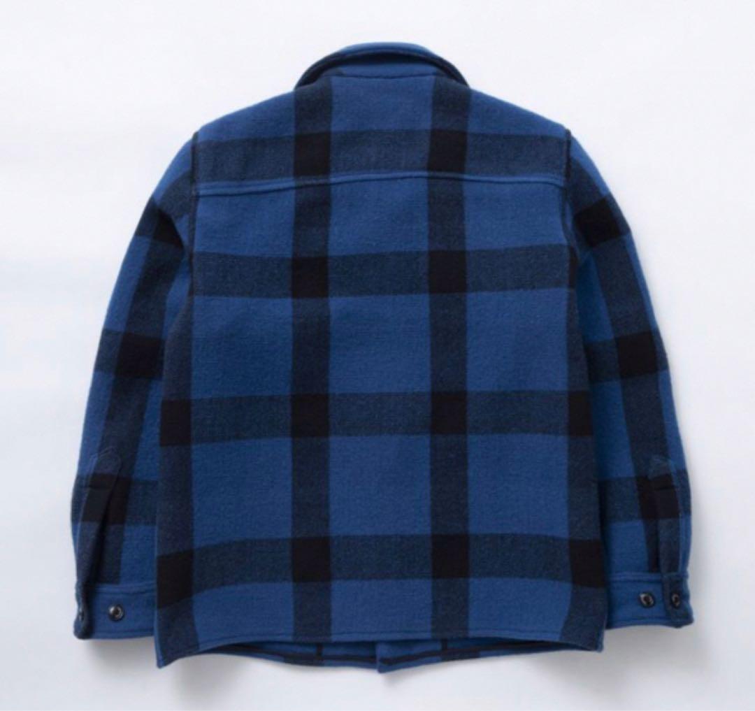 【RATS】BUFFALO CHECK SHIRT JKT ブルー Ｌサイズ