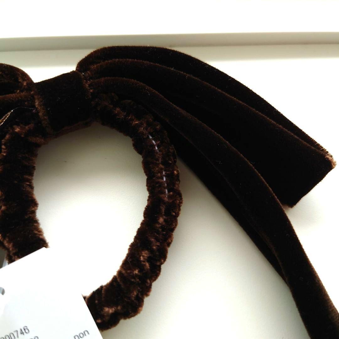 ★新品未使用 ALEXANDRE DE PARIS ベロアリボンポニー ブラウン