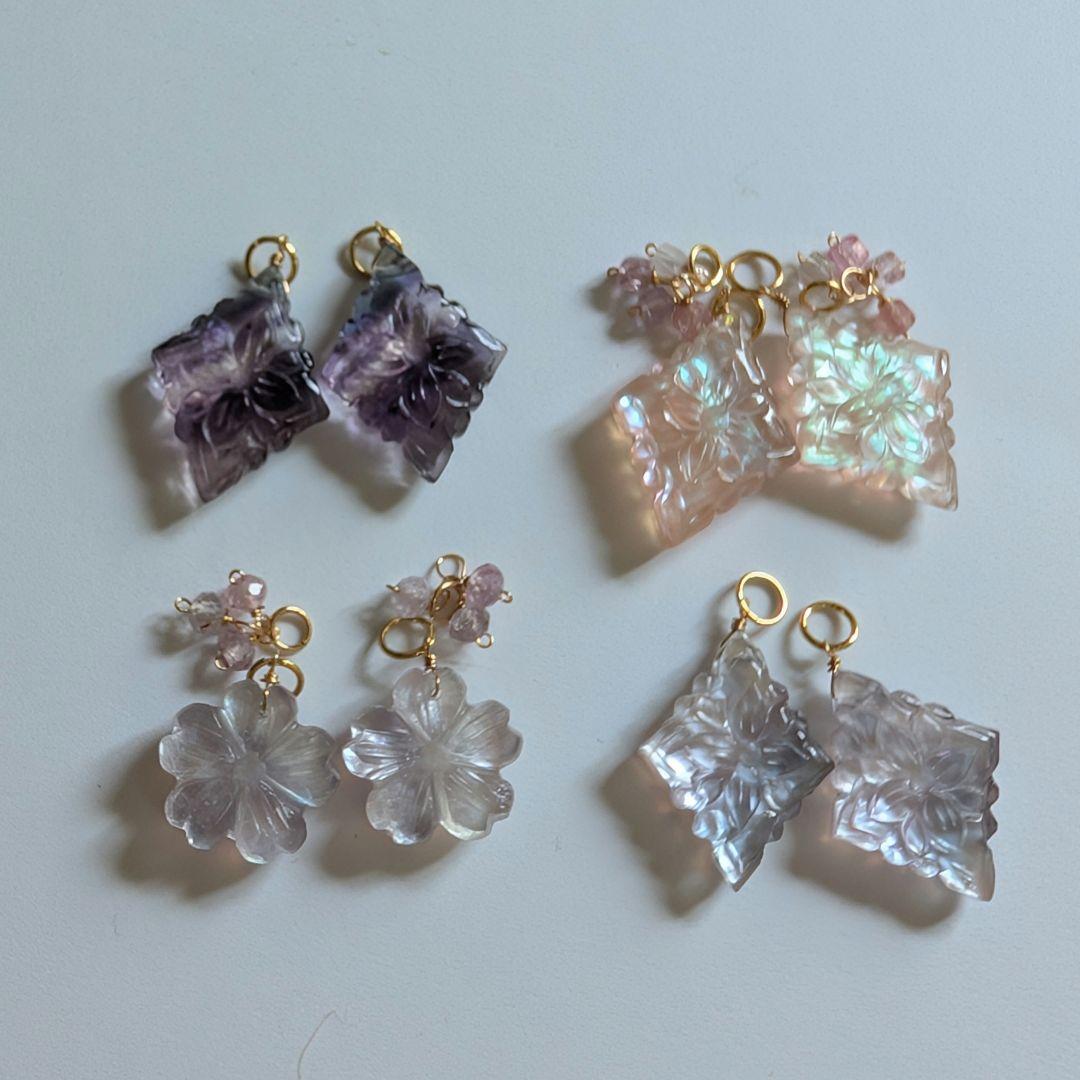 RiSaO＊様 フローライト ❀桜カービング