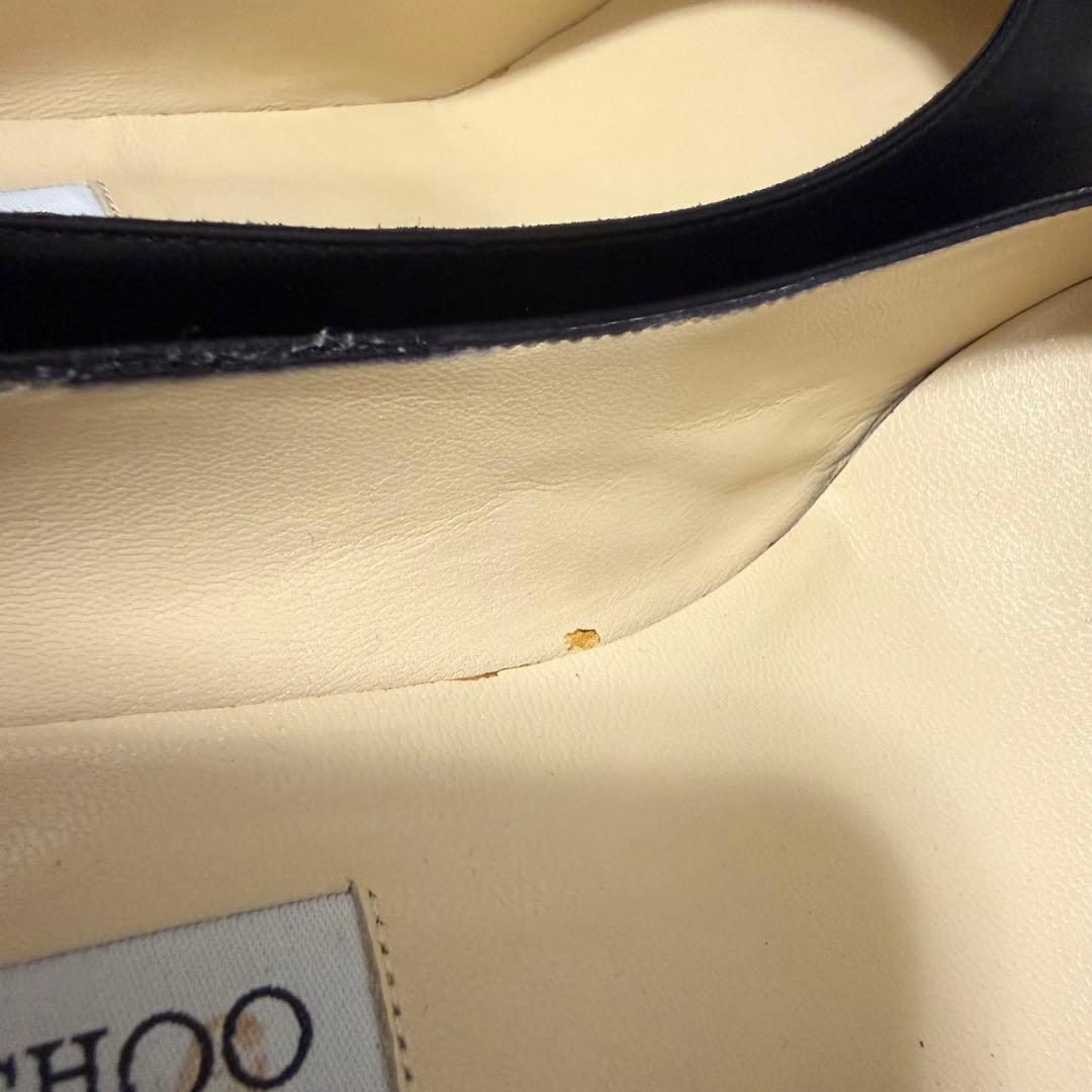 JIMMY CHOO ブラックレザー ハイヒール