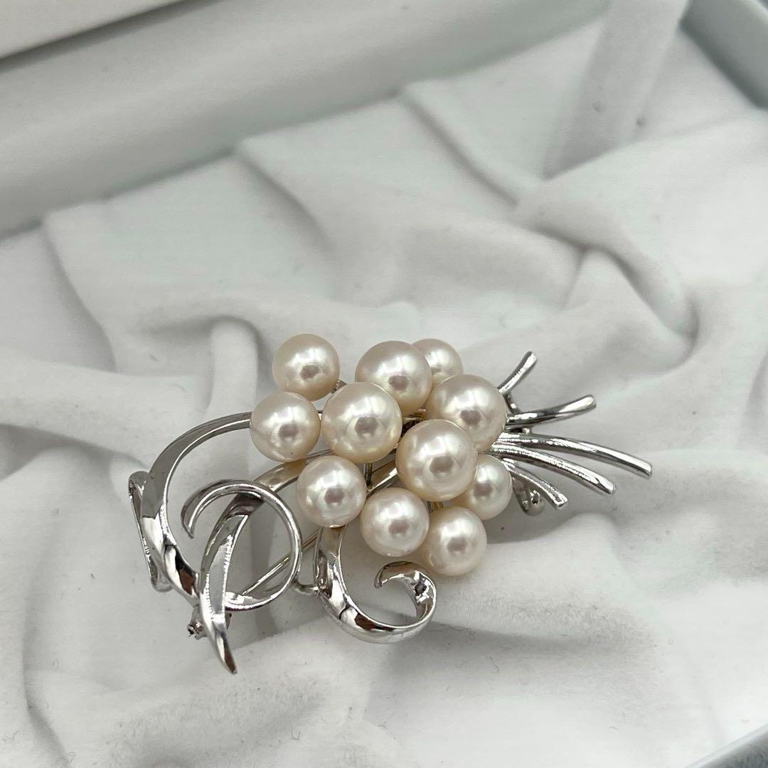 ☆美品☆ミキモト　シルバー　ブローチ　パール　皇室御用達ブランド