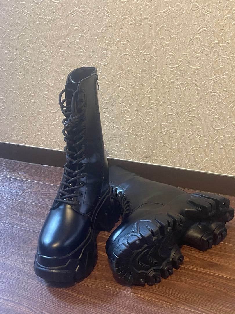 【新品】シークレットシューズ 18cmヒール 厚底 ブーツ タオバオ