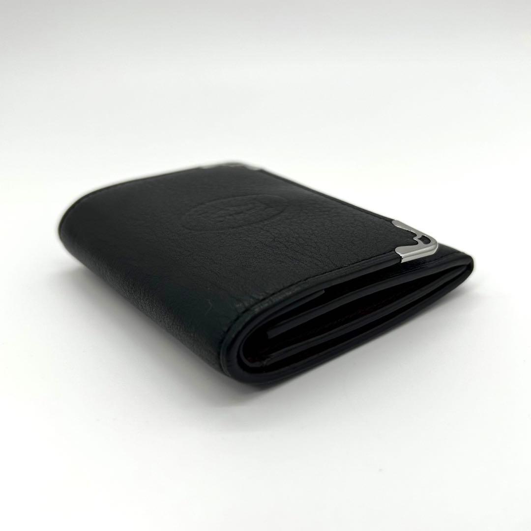 カルティエ　ケース　ブラック　マストライン　レザー　ロゴ型押し