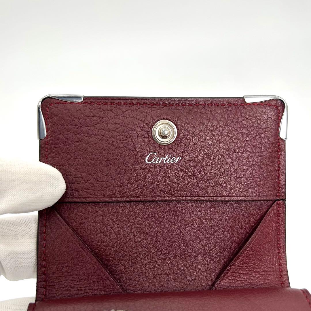 カルティエ　ケース　ブラック　マストライン　レザー　ロゴ型押し