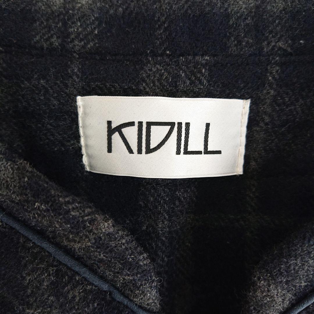 希少 KIDILL キディル ネルチェック ベースボールシャツ ジャケット F