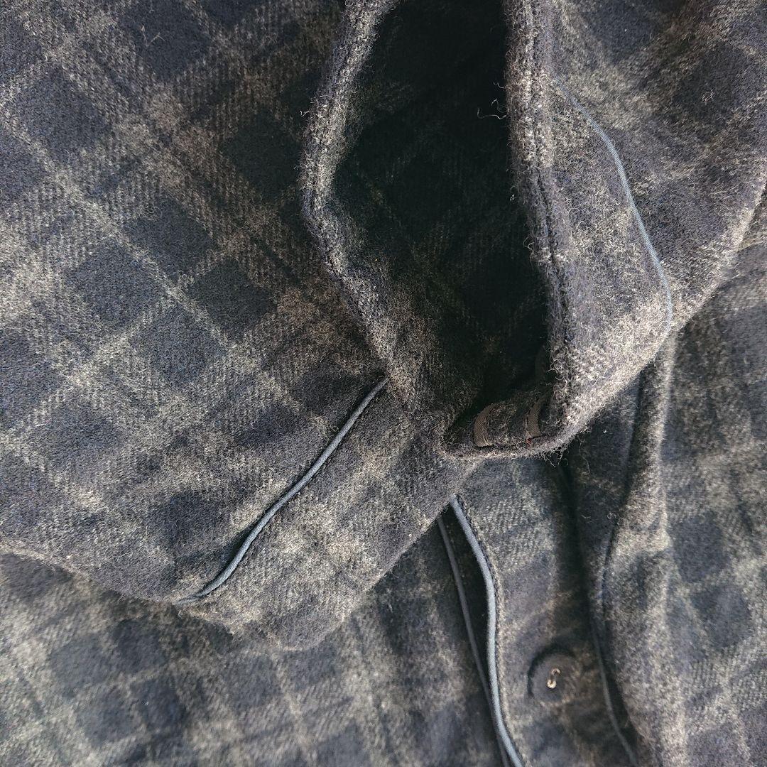 希少 KIDILL キディル ネルチェック ベースボールシャツ ジャケット F