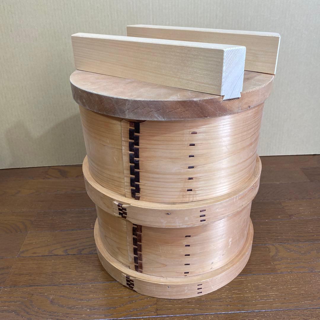 大型　曲げわっぱのセイロ　二段