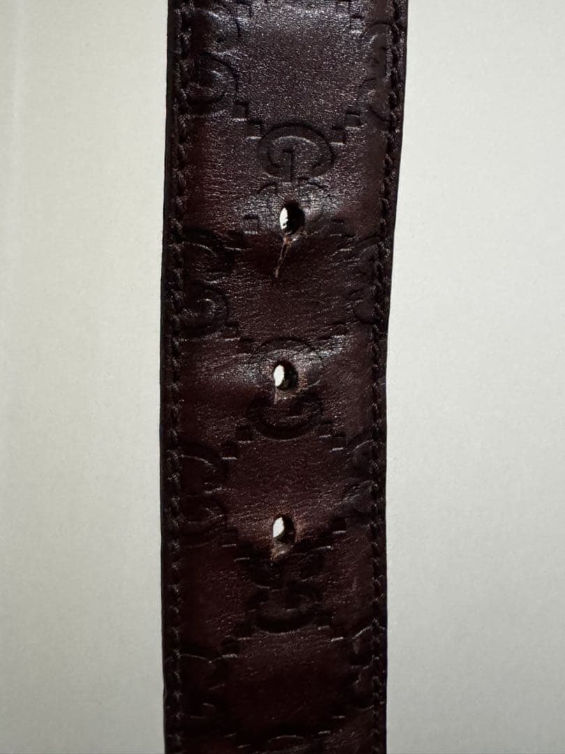 Gucci ブラウンレザーベルト