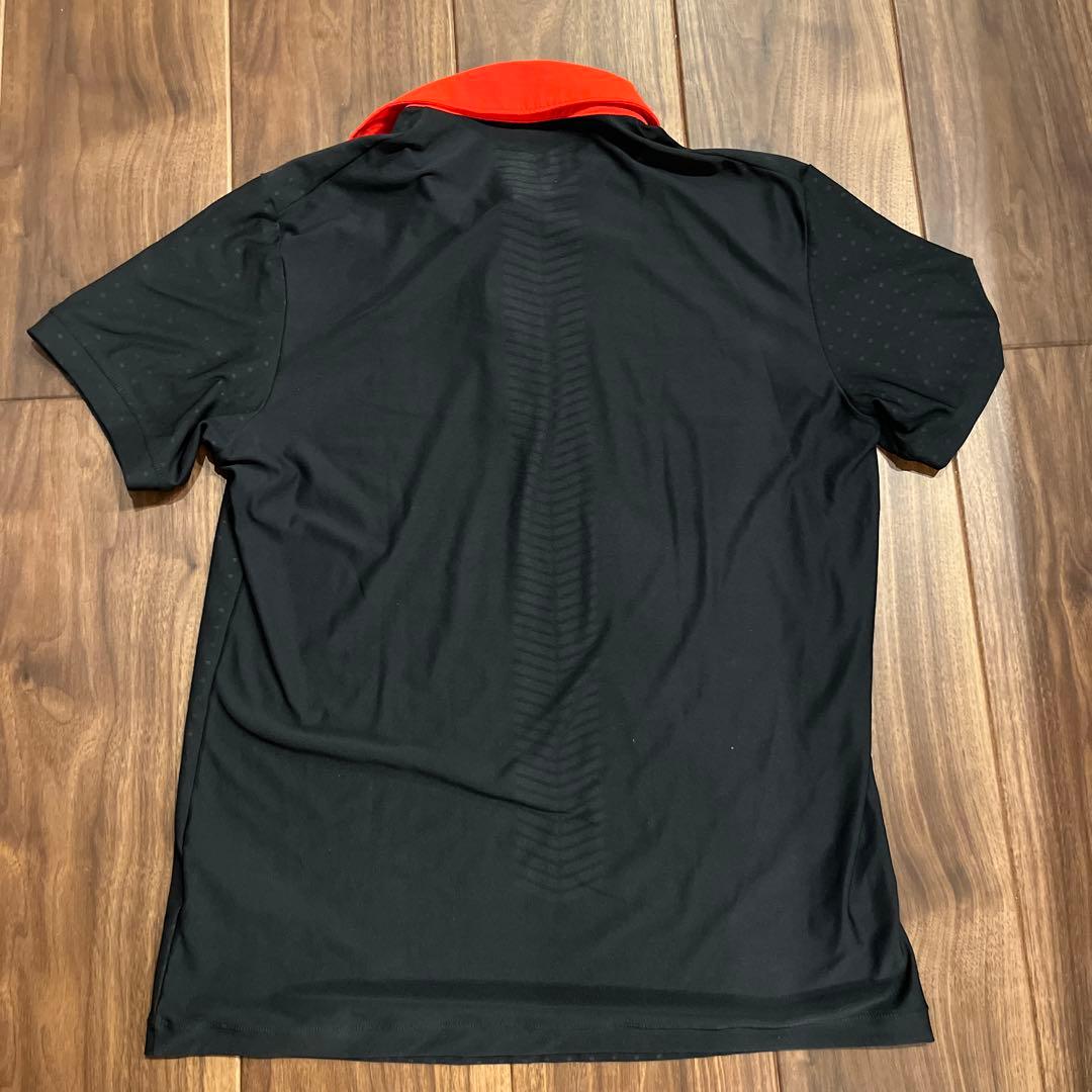 フェデラー着用Nike ポロシャツ Lサイズ 黒/赤 Nike FIT DRY