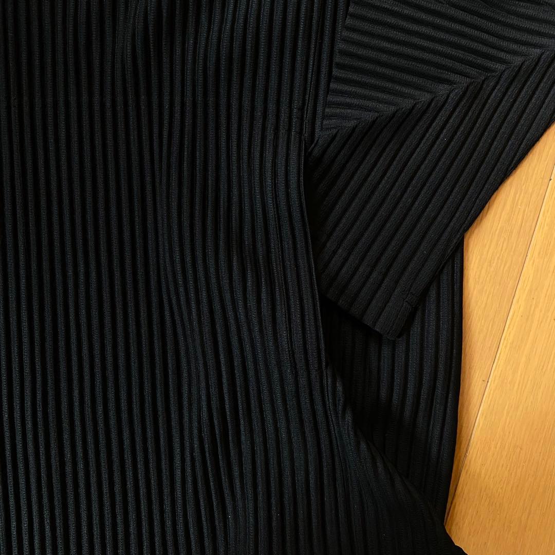 オムプリッセイッセイミヤケ プリーツ ジャケット ブラック 2