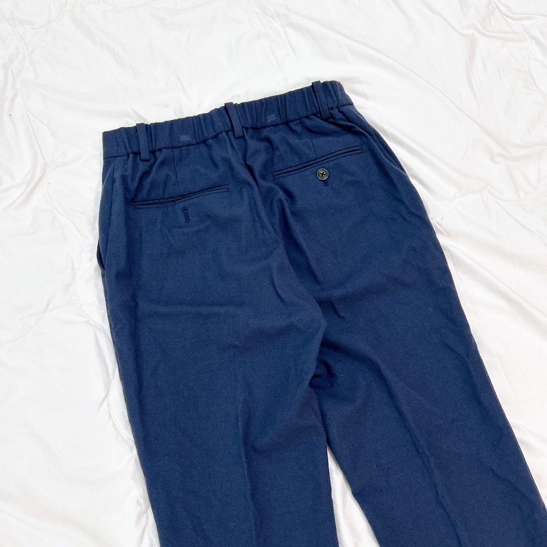 ユナイテッドアローズ　ノーカラージャケット　パンツ　セットアップ　ネイビー　M