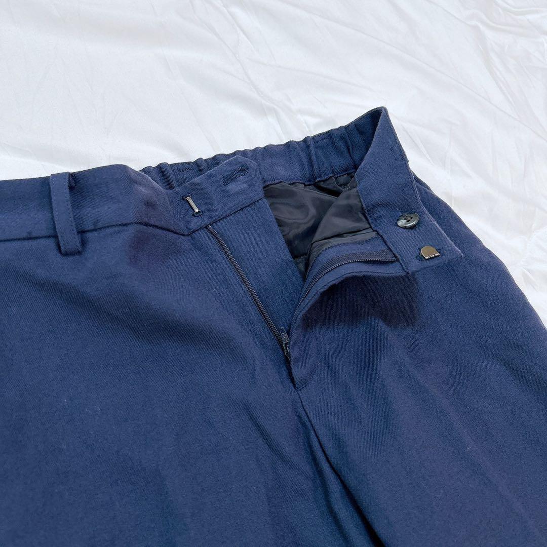 ユナイテッドアローズ　ノーカラージャケット　パンツ　セットアップ　ネイビー　M