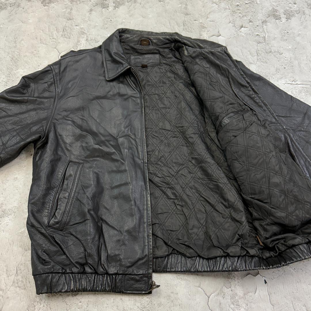 セ*ィ様 セントジョンズベイ　ブルゾンタイプ　レザージャケット　古着　ダークブラ