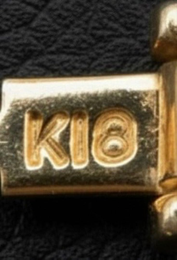 K18 6面カットダブルネックレス 10g 50cm