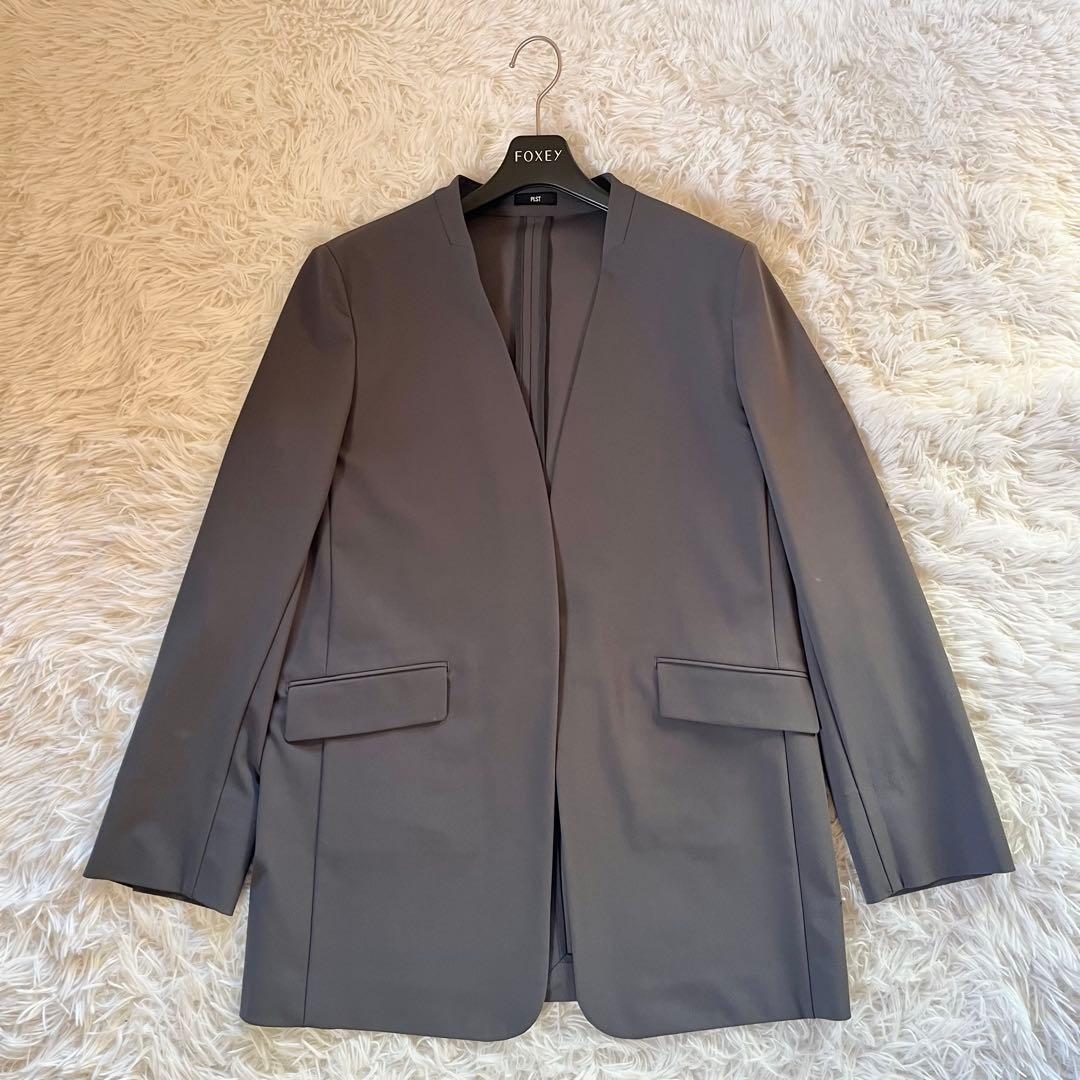 未使用級✨ プラステ ハイストレッチトリコットカラーレスジャケット セット L