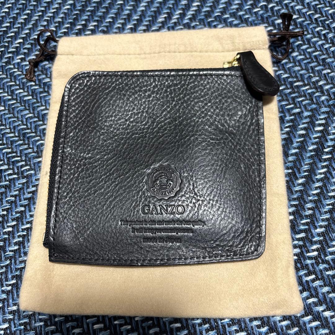【GANZO】ミネルバナチュラルZIPパース（ブラック）　保証書付