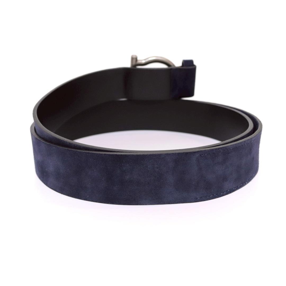 Ferragamo ガンチーニ スエードベルト 幅4 80〜100cm 1077