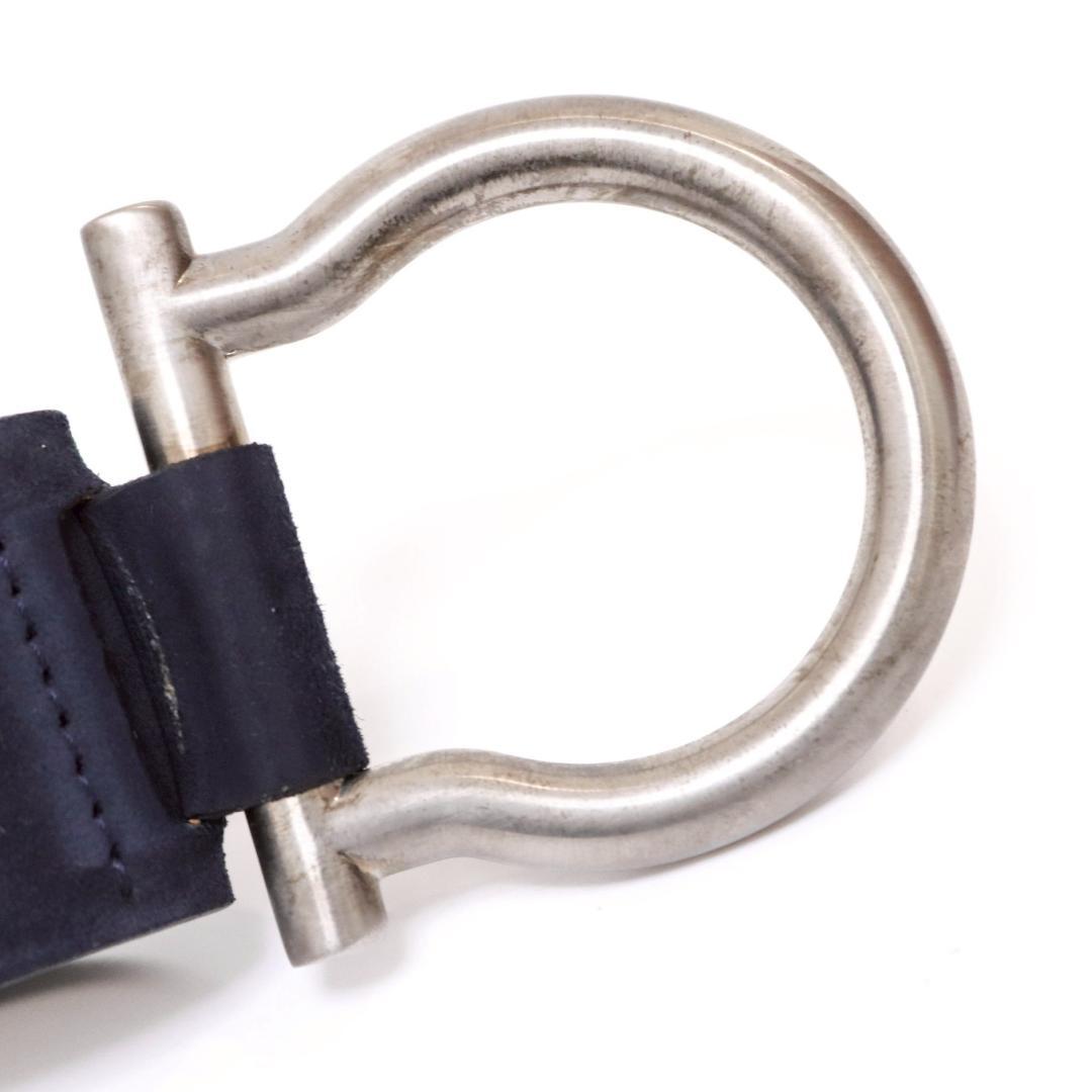 Ferragamo ガンチーニ スエードベルト 幅4 80〜100cm 1077