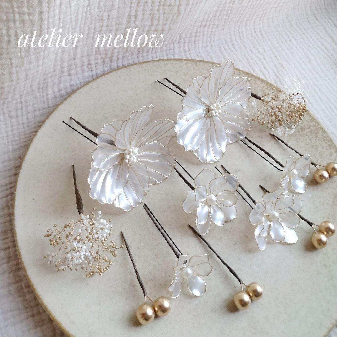 髪飾り ウェディング 卒業式 成人式 アメリカンフラワー【aaa】