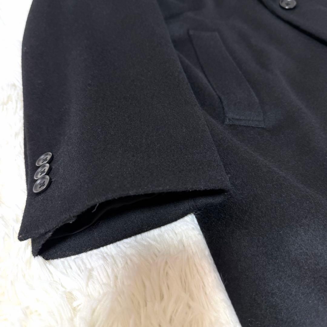 【ほぼ未使用】UNIQLO 22AW カシミヤ チェスターコート ブラック L