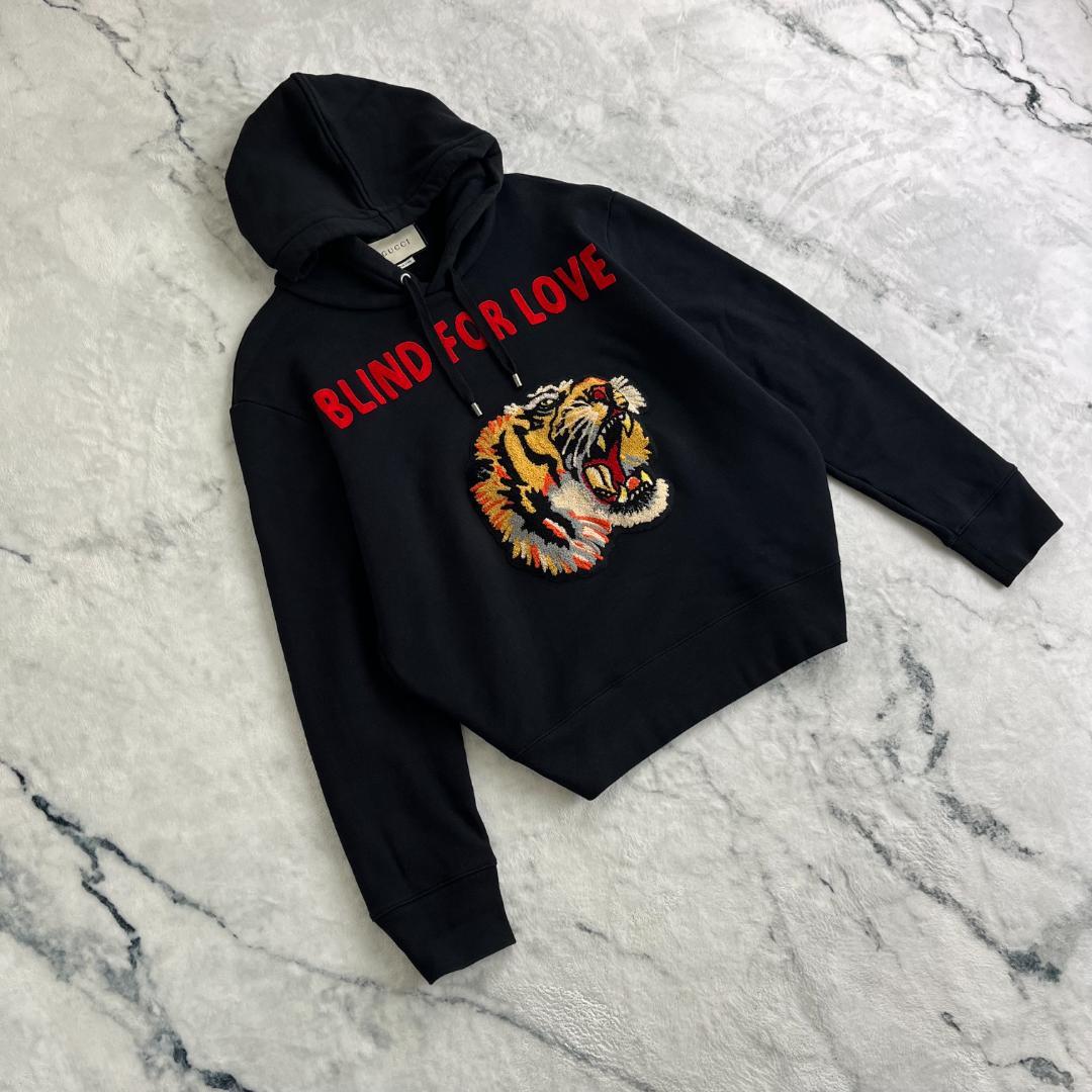 【超人気モデル・最高級の逸品】グッチ☆タイガーパイル刺繍ロゴパーカー/2981.