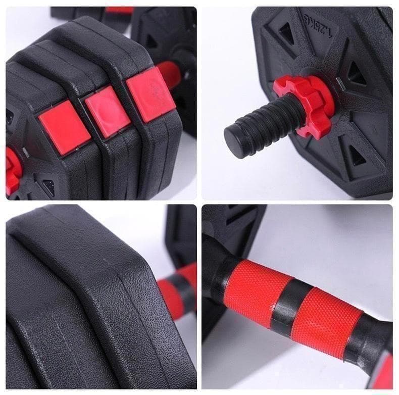 合計50kg／バーベルにもなる【角型ダンベル】25kg×2個セット 可変式 A6