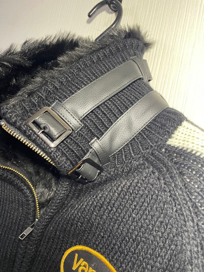 VANSON スカルデザイン ニットジャケット　ニットアウター