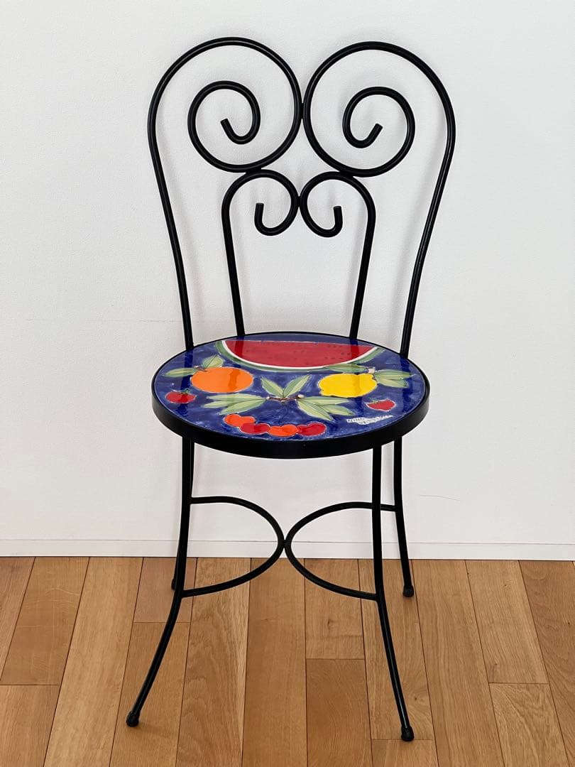 イタリア ニーノパルッカ チェア1脚 フルーツペイント ガーデン
