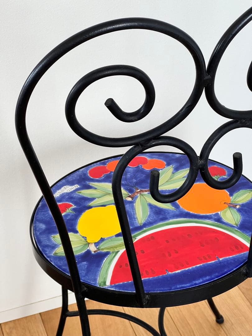 イタリア ニーノパルッカ チェア1脚 フルーツペイント ガーデン