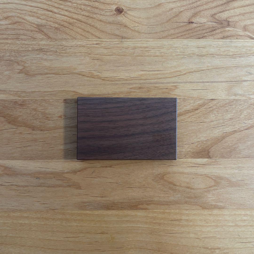 【未使用】Flap card case 名刺入れ 木×革