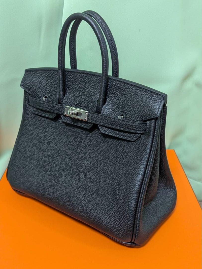 お値下げ中！バーキン25cm黒S金具 トゴ素材