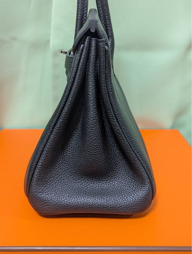 お値下げ中！バーキン25cm黒S金具 トゴ素材