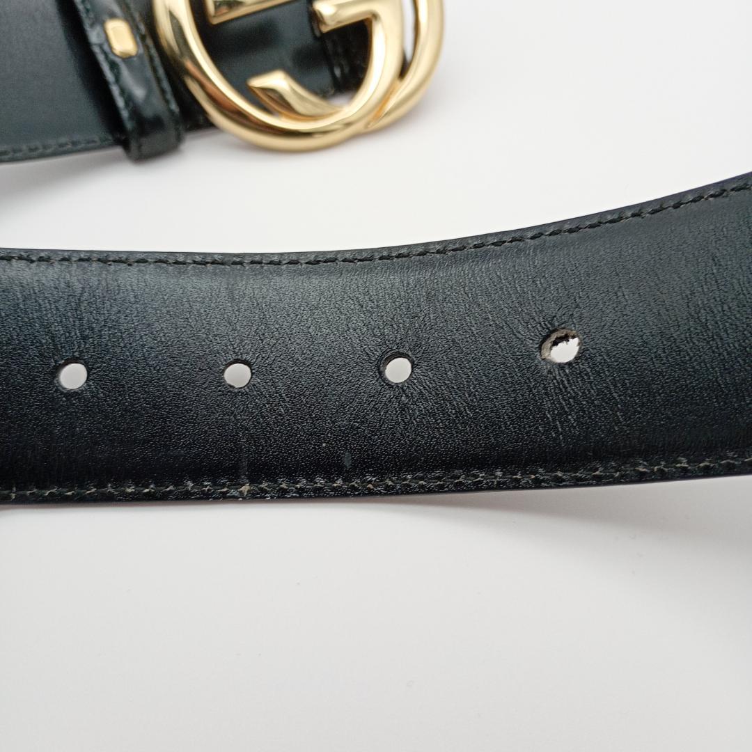 GUCCI ブラック ダブルGロゴ ベルト 70/28