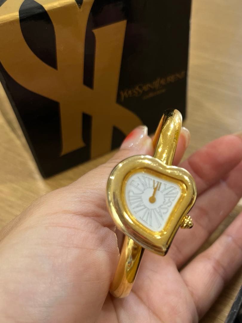 希少＆美品♡イブサンローラン YSL 40周年 ハートバングルウォッチ