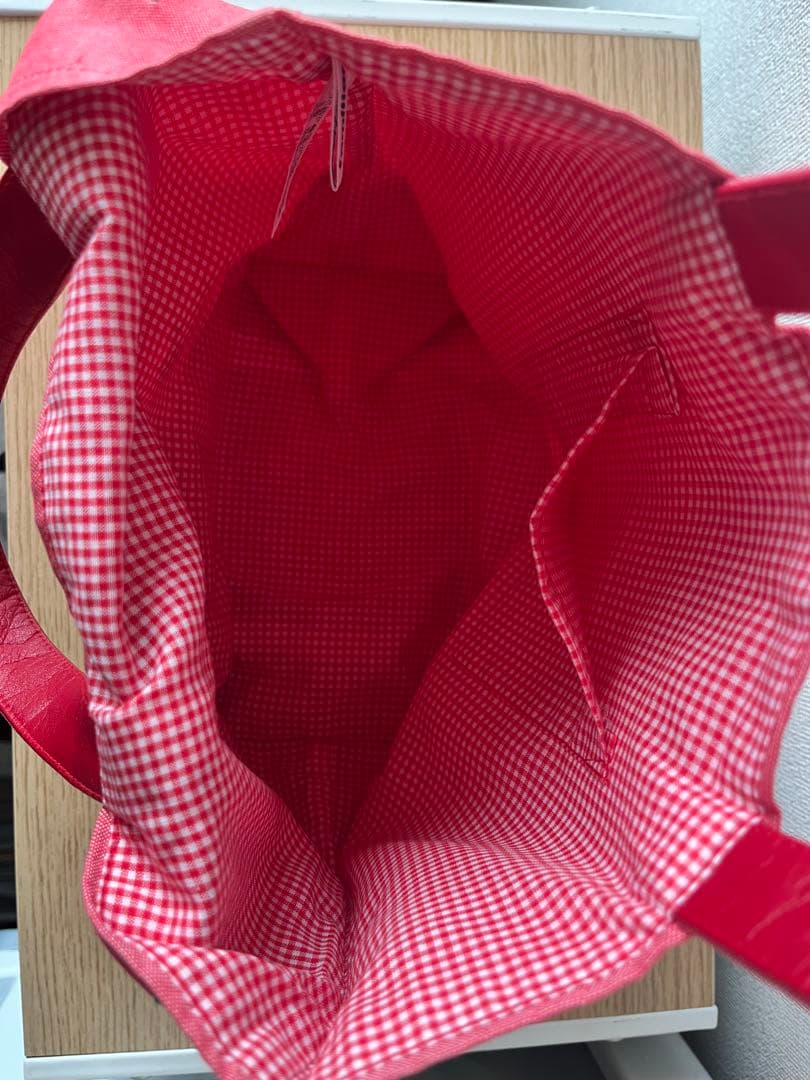 familiar ファミリア 赤デニム地 ミニトートバック