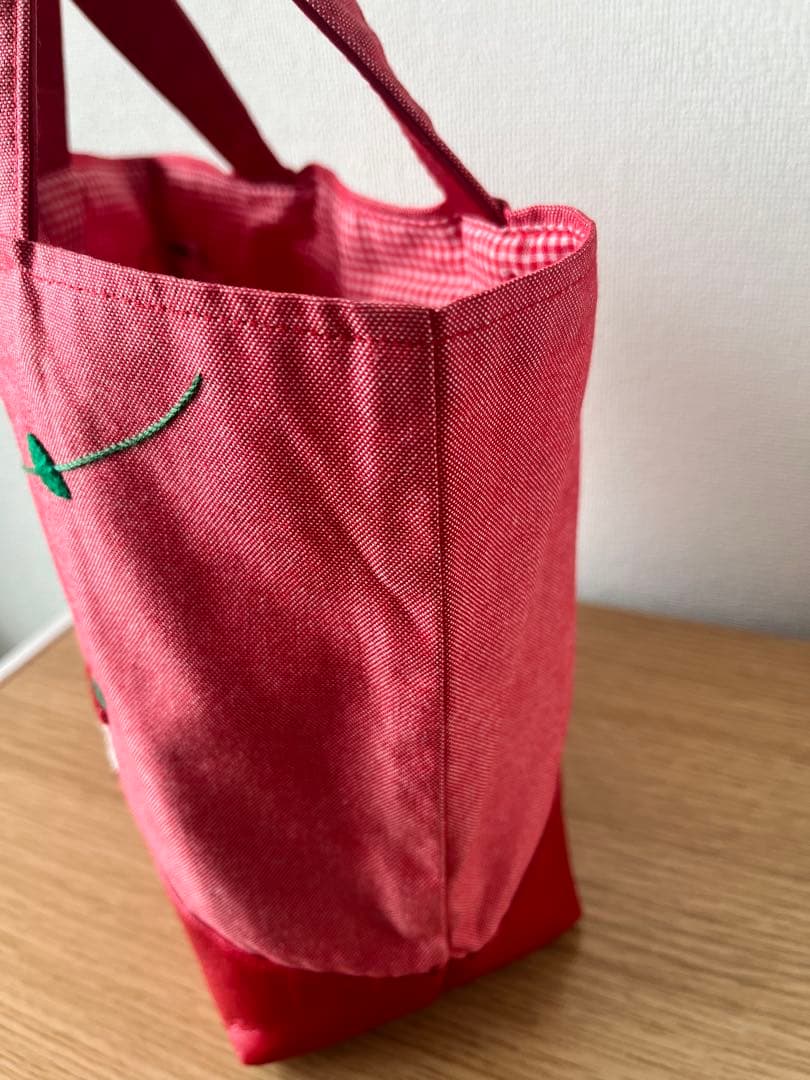 familiar ファミリア 赤デニム地 ミニトートバック