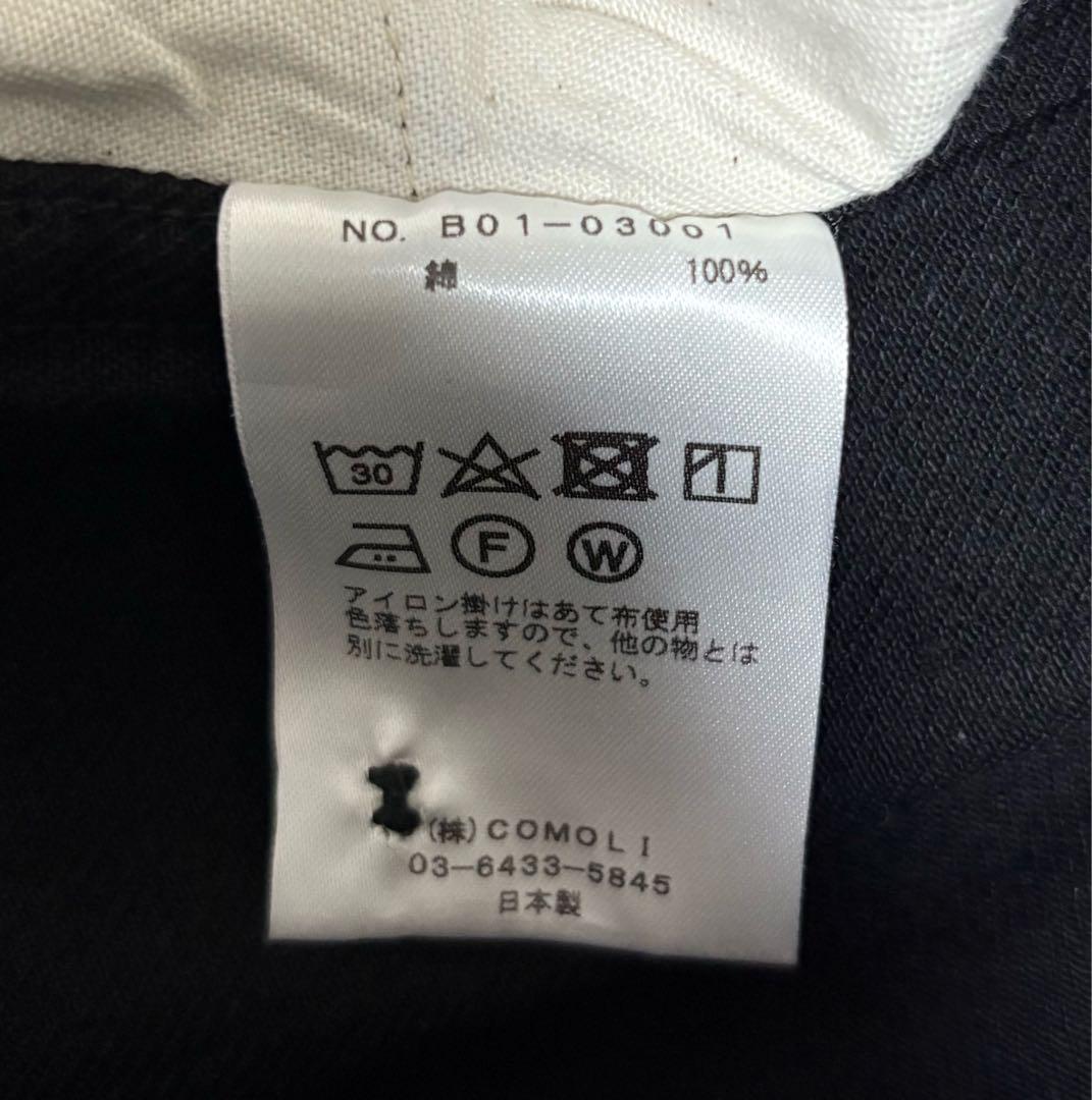 COMOLI 25ss デニムベルテッドパンツ black サイズ3