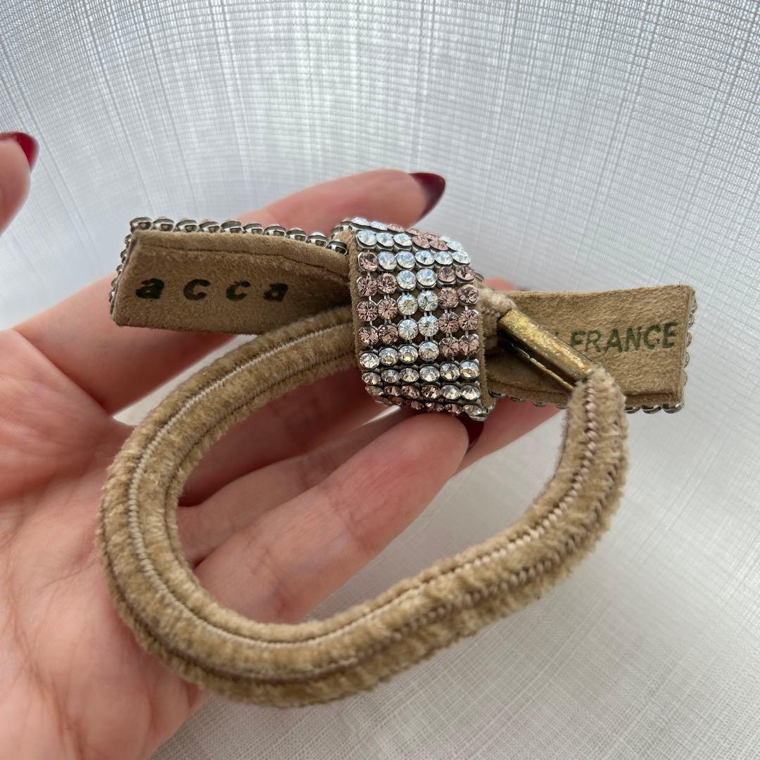 美品　acca アッカ　ブリジット　ポニー　ライトピンク×シルバー