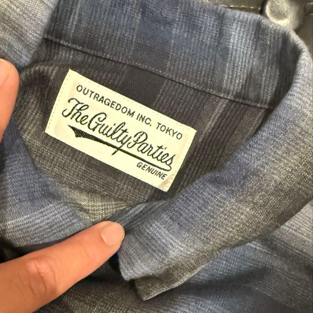 ワコマリア オンブレチェックシャツ レーヨン wackomaria