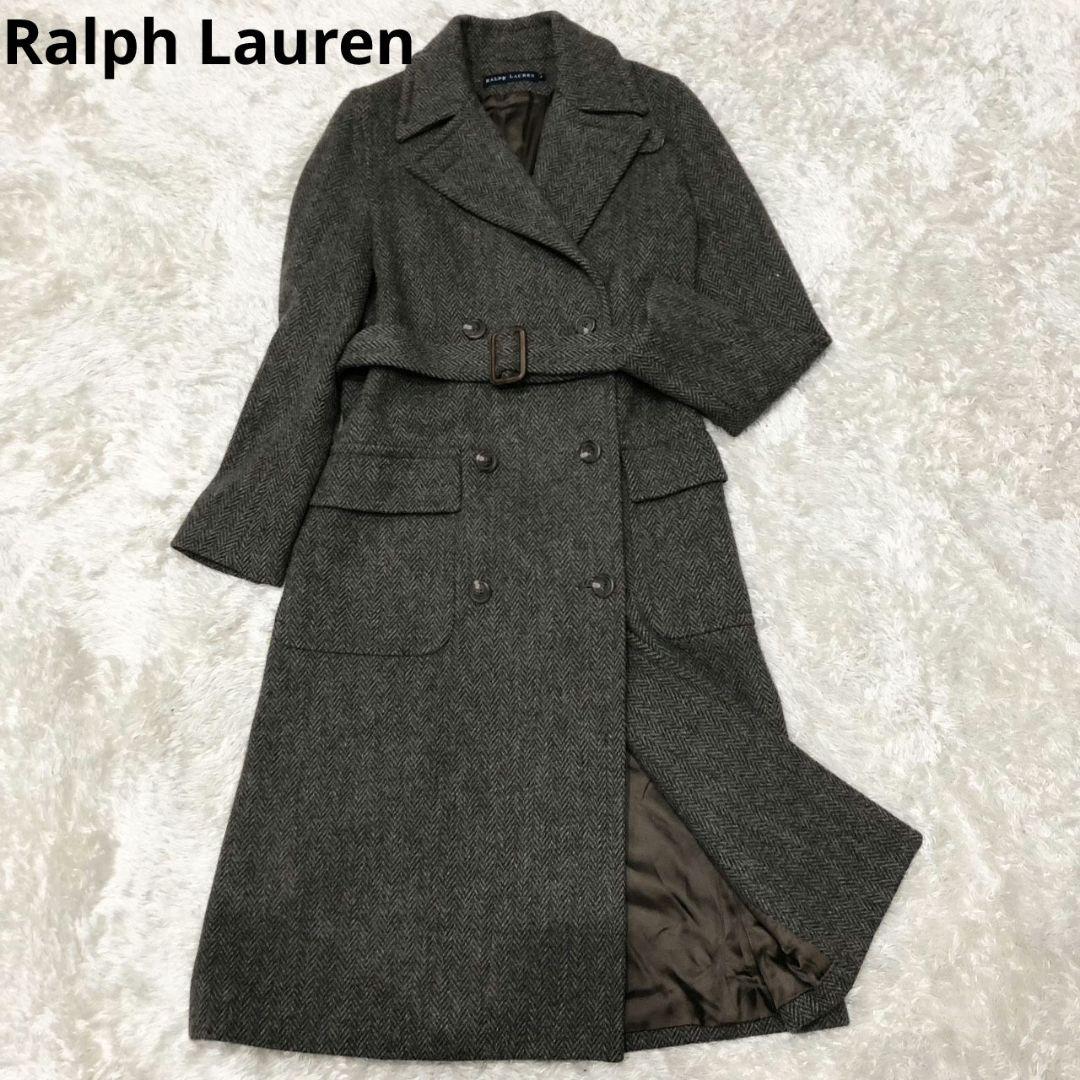 Ralph Lauren アルパカ ツイード ダブルチェスターコート ベルト M