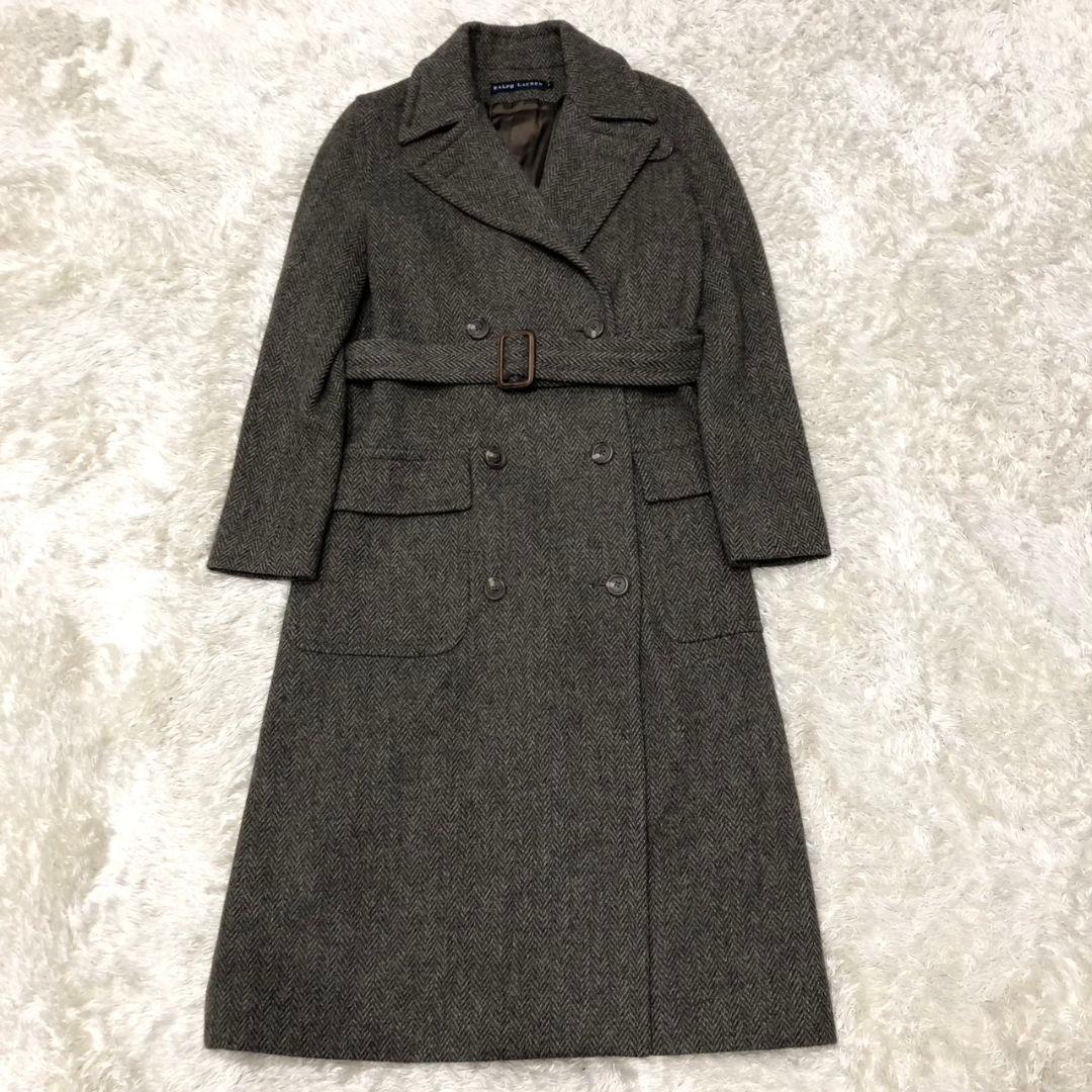 Ralph Lauren アルパカ ツイード ダブルチェスターコート ベルト M