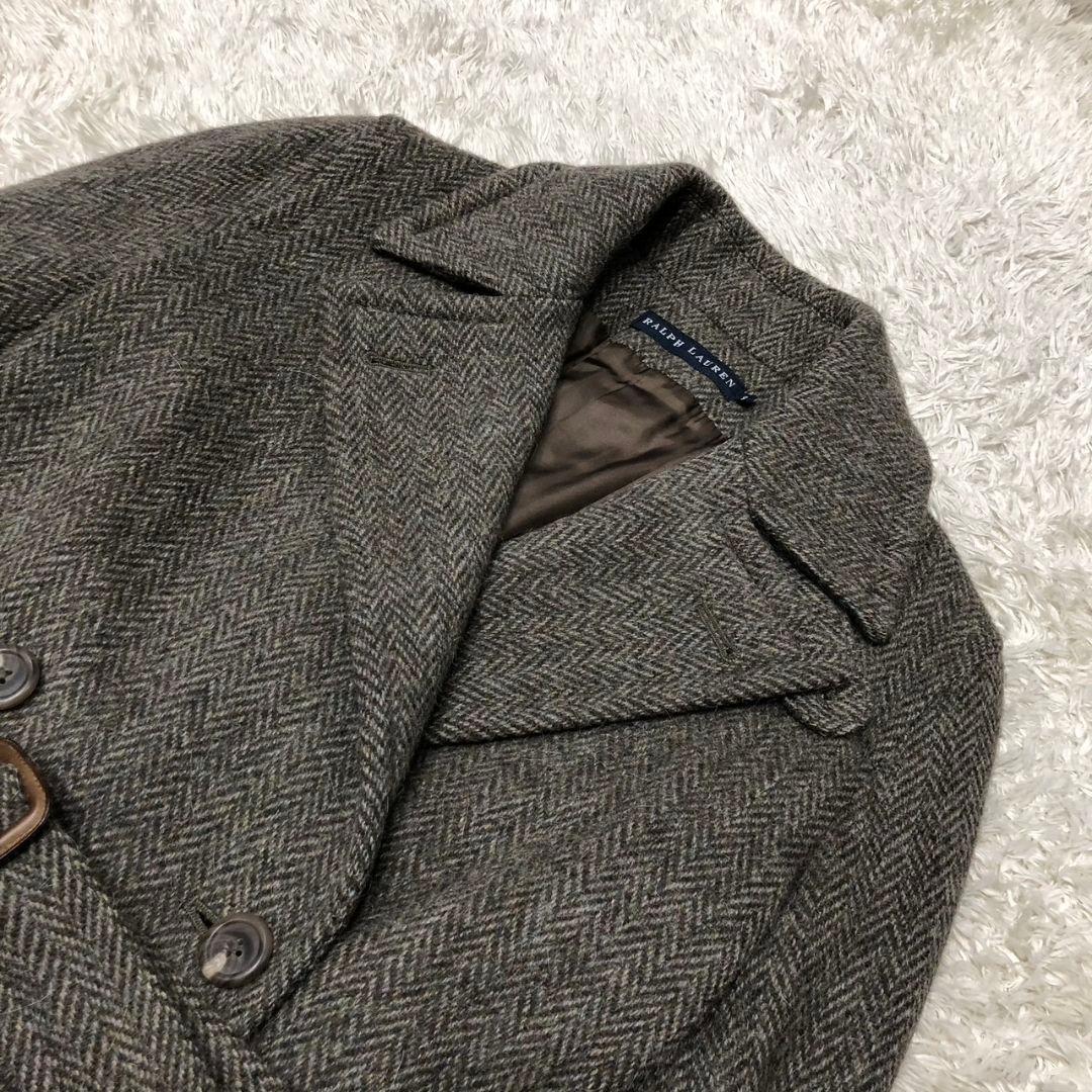 Ralph Lauren アルパカ ツイード ダブルチェスターコート ベルト M